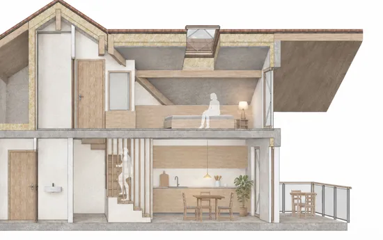 Rendu final du projet d&rsquo;agrandissement d&rsquo;un logement par l&rsquo;am&eacute;nagement des combles.